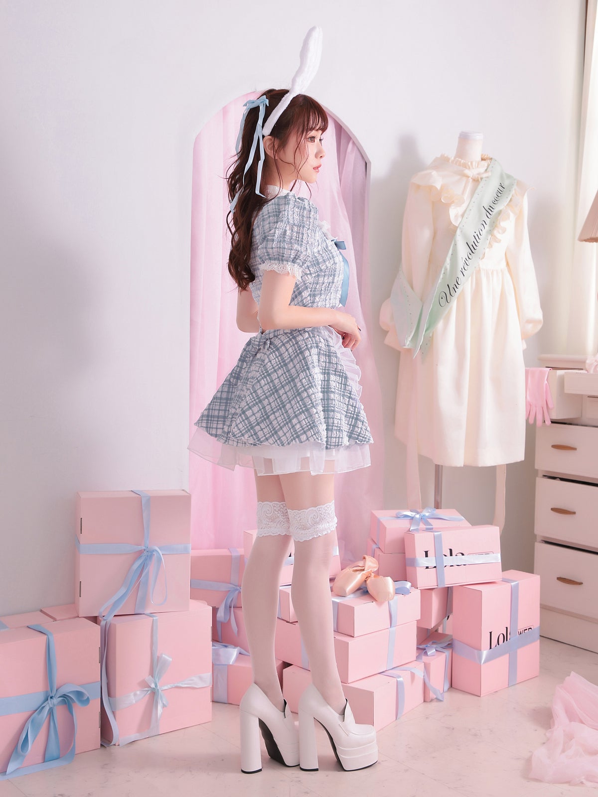 【3点セット】Cheeky Pastel Bunny ブルー vcsbn-10216bu-4