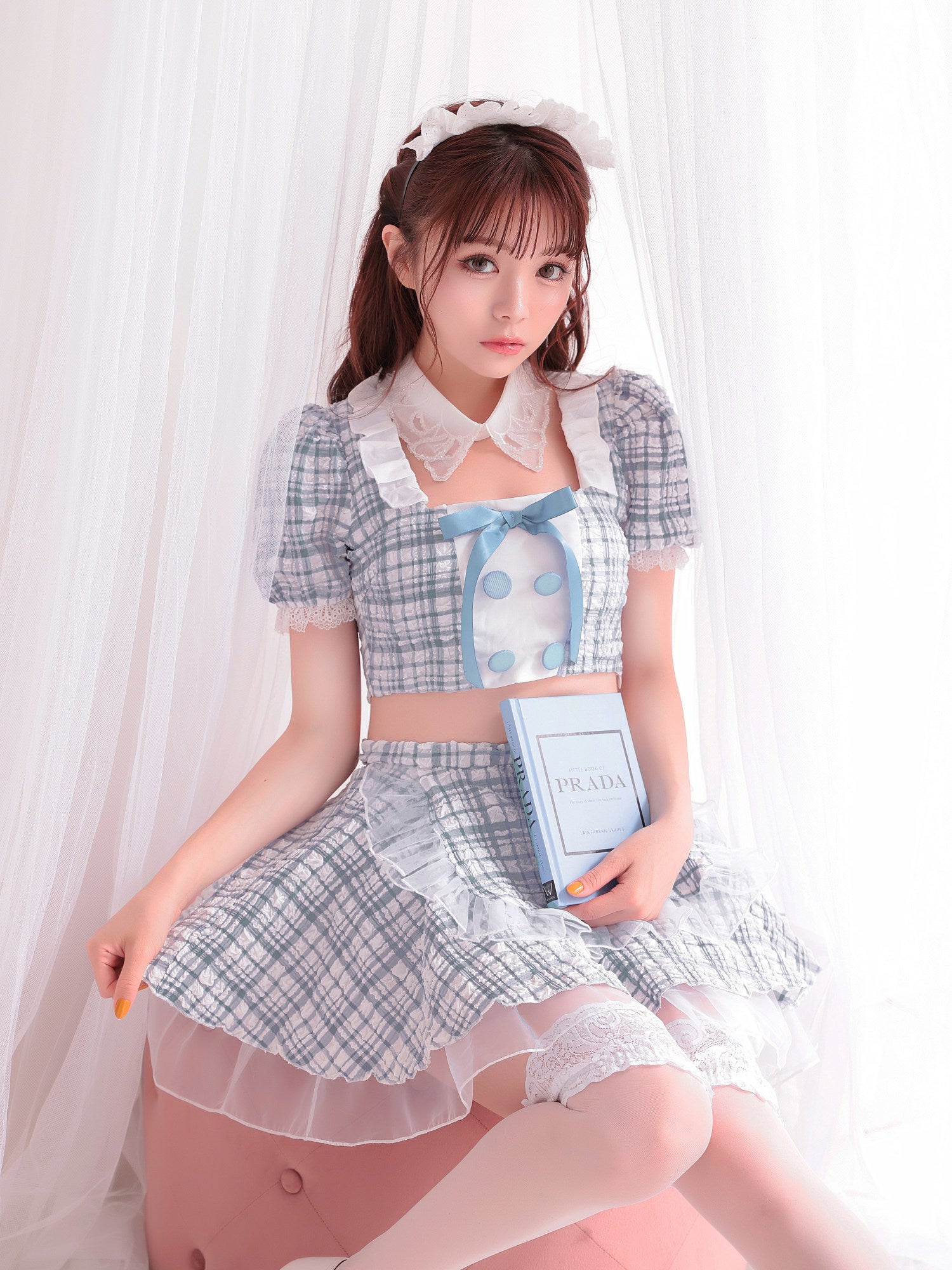 【3点セット】Cheeky Pastel Maid ブルー vcsot-10216md-4