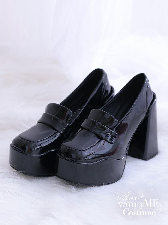 厚底 ローファーブーツ 