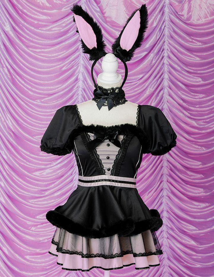 【7点セット】Malymoon マリーンムーン ふわふわバニー vanityME.限定カラー ブラック ml9788-2