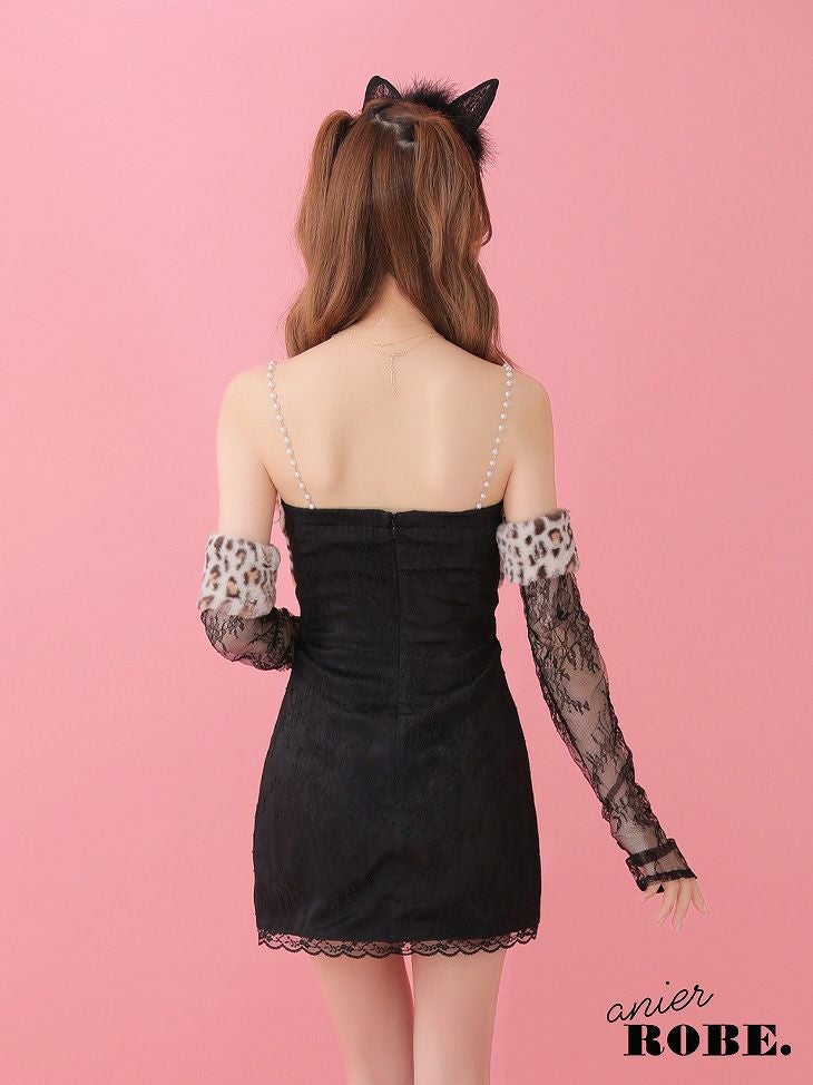 ROBE de FLEURS ローブドフルール GAL neko dress [カチューシャ/アームカバー付き] fm-anier4027-c