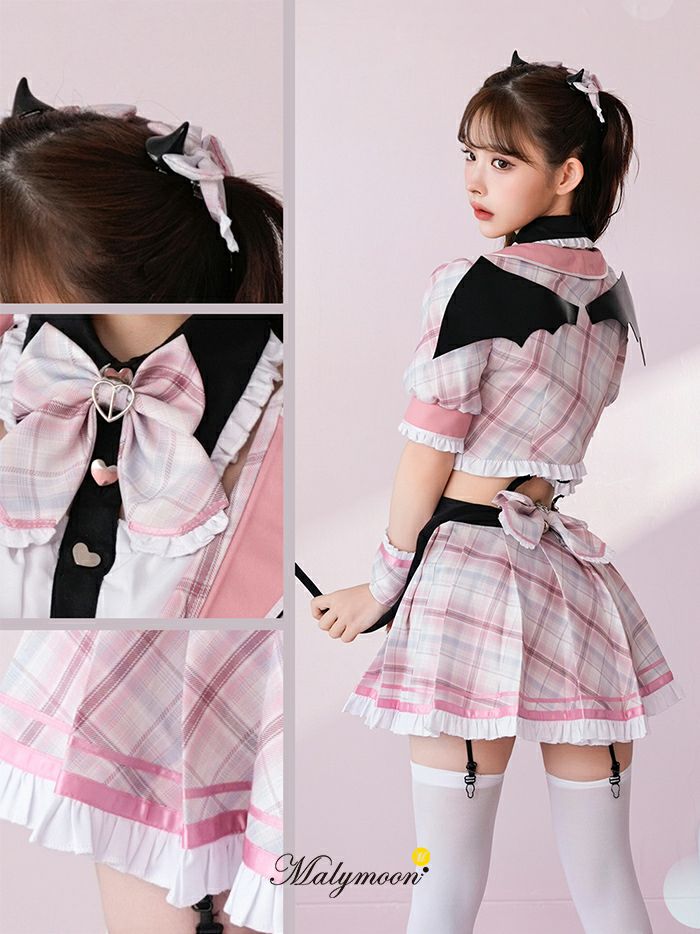 10点セット】Malymoon/マリームーン チェックデビル制服コスチューム