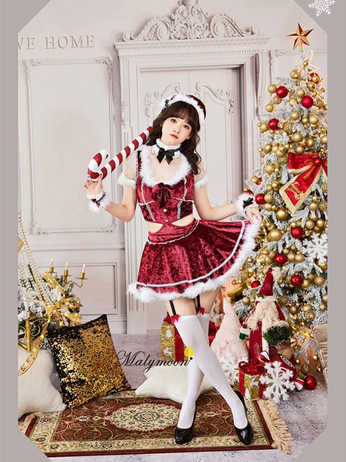 6点セット】Malymoon マリーンムーン サイドカットサンタ [レッド