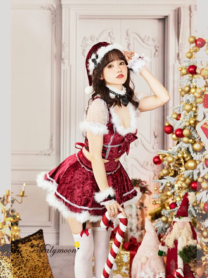 6点セット】Malymoon マリームーン サイドカットサンタ [レッド