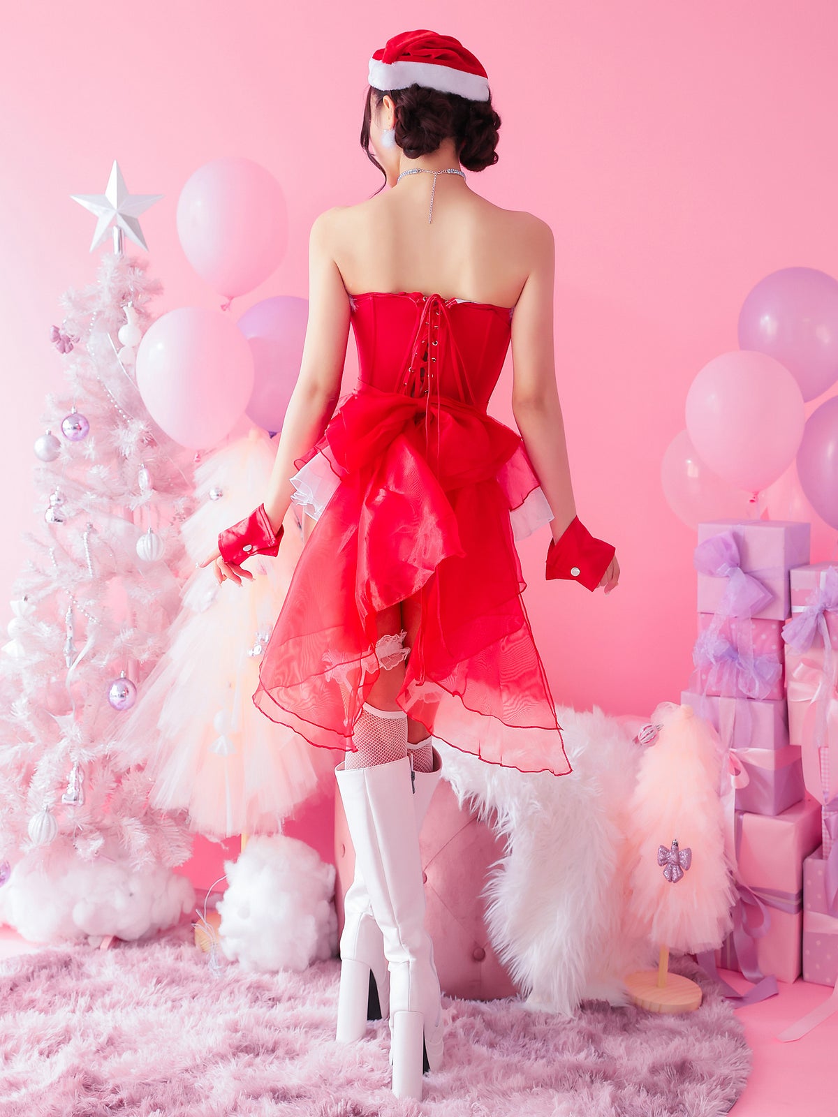 【4点セット】Miss Red Lady ハイレグバニーサンタ vcsst-20017-5b-jy