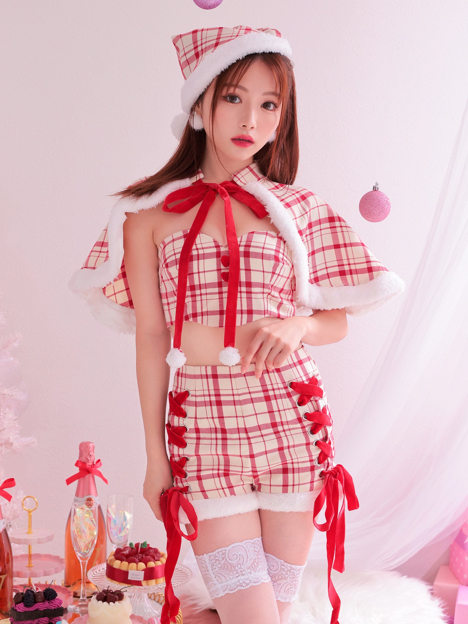THE IDOL SANTA アイドルサンタ ベアトップ×パンツ ケープ付き 