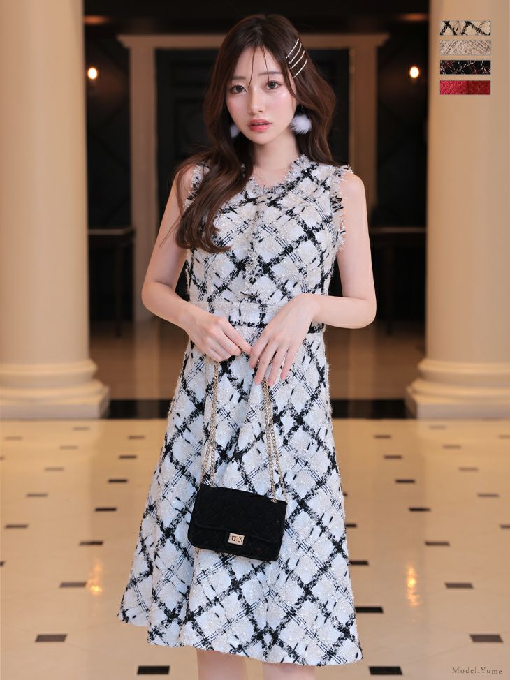 vanityME. × ROBE de FLEURS コラボ ドレス ミックス Romantic Holiday Dress [さんごちゃん着用] de2546a-2-sa