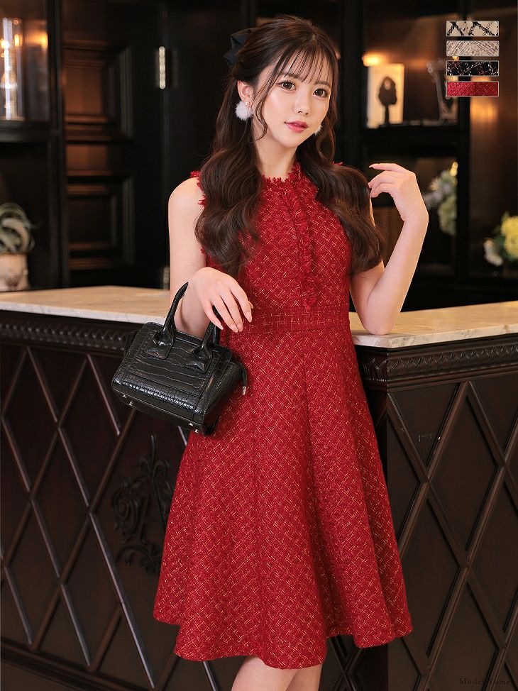 vanityME. × ROBE de FLEURS コラボ ドレス ミックス Romantic Holiday Dress [さんごちゃん着用] de2546a-2-sa