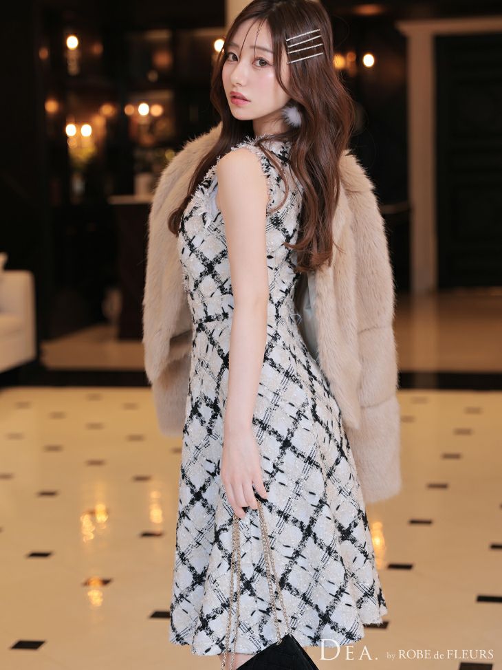 vanityME. × ROBE de FLEURS コラボ ドレス ミックス Romantic Holiday Dress [さんごちゃん着用] de2546a-2-sa