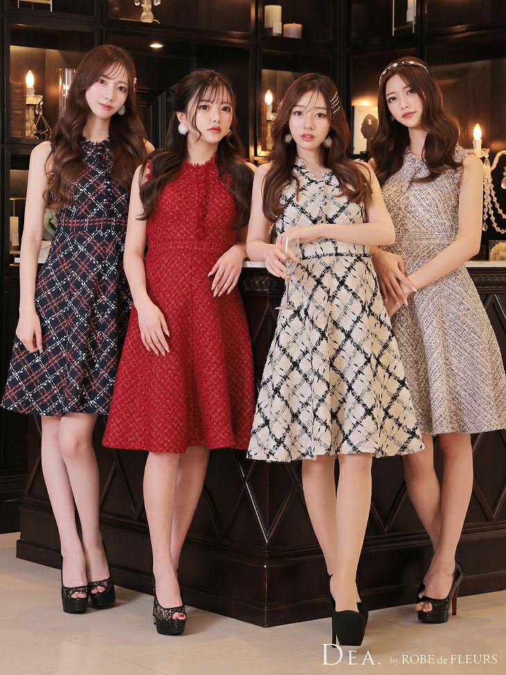 vanityME. × ROBE de FLEURS コラボ ドレス ミックス Romantic Holiday Dress [さんごちゃん着用] de2546a-2-sa