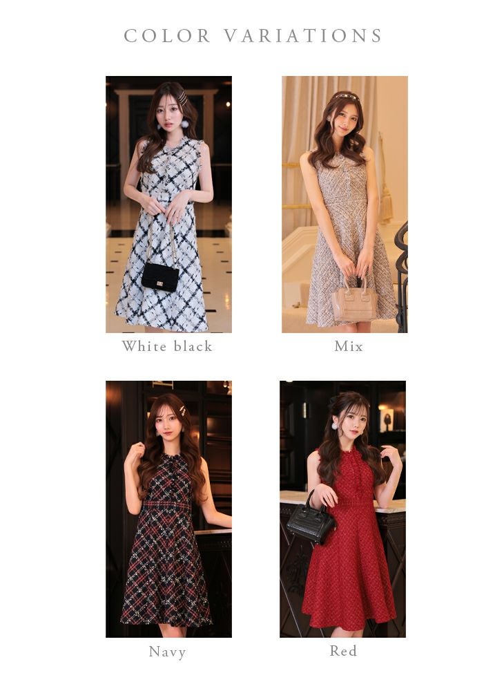vanityME. × ROBE de FLEURS コラボ ドレス ミックス Romantic Holiday Dress [さんごちゃん着用] de2546a-2-sa