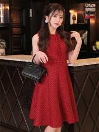 vanityME. × ROBE de FLEURS コラボ ドレス スプリングツイードフレアドレス [なつきちゃん/さんごちゃん/あすかちゃん/せいはちゃん着用] de2546a-c