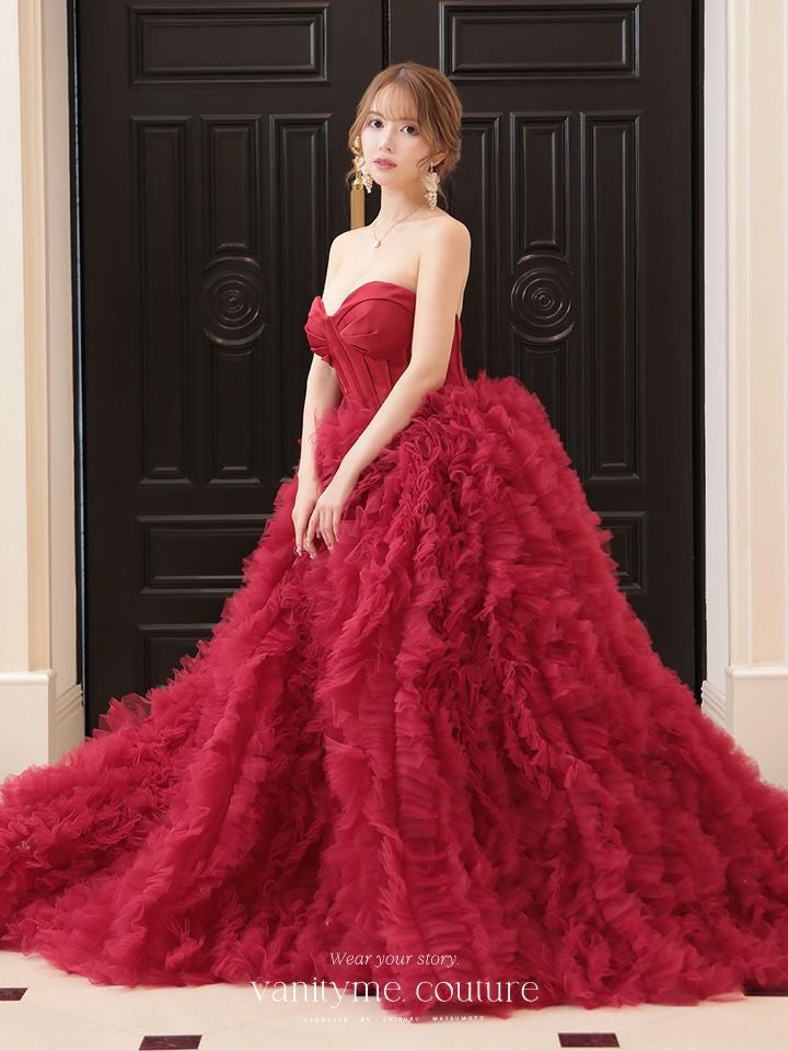ERUKEI エルケイ GINZA COUTURE レッド・ツイード・フリンジ
