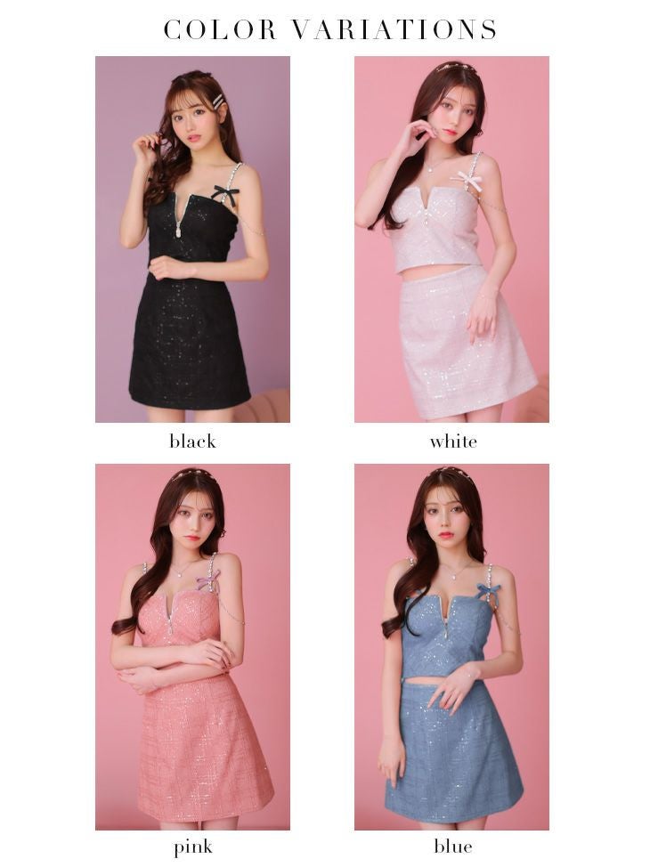 ROBE de FLEURS ローブドフルール スパンコール×刺繍レース