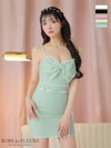 ROBE de FLEURS ローブドフルール ミント ビッグリボンバイカラーセットアップキャバドレス fm3236-4
