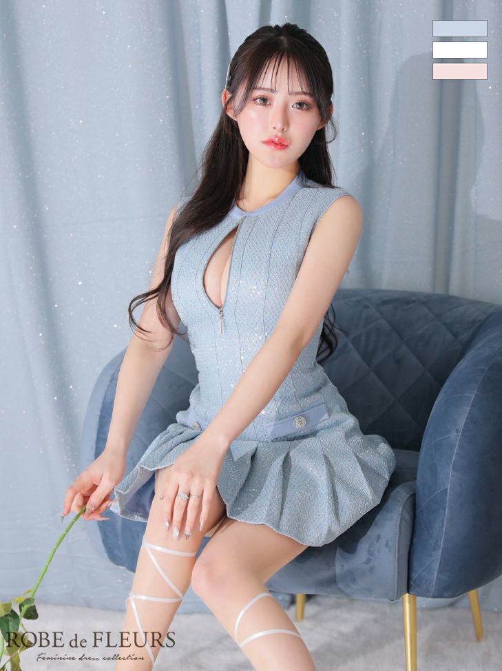ROBE de FLEURS ローブドフルール ノースリーブバストジッパー