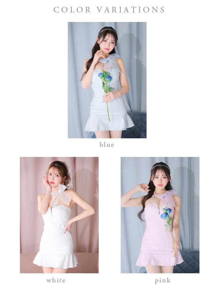 ROBE de FLEURS ローブドフルール オーガンジーリボンチョーカー