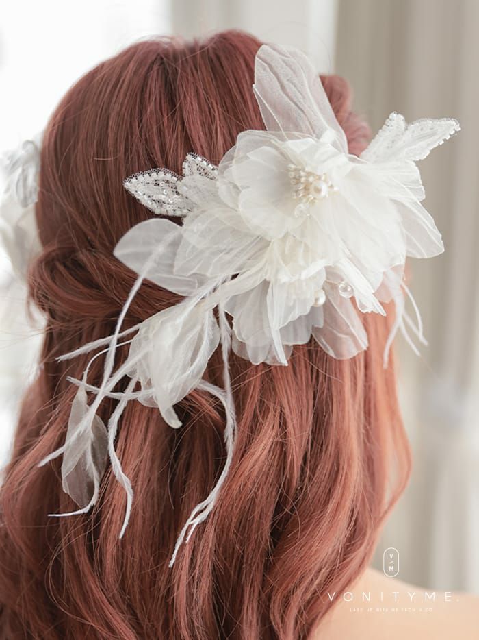 2点セット】vanityME.couture. ビッグフラワーコサージュ ヘッドアクセ
