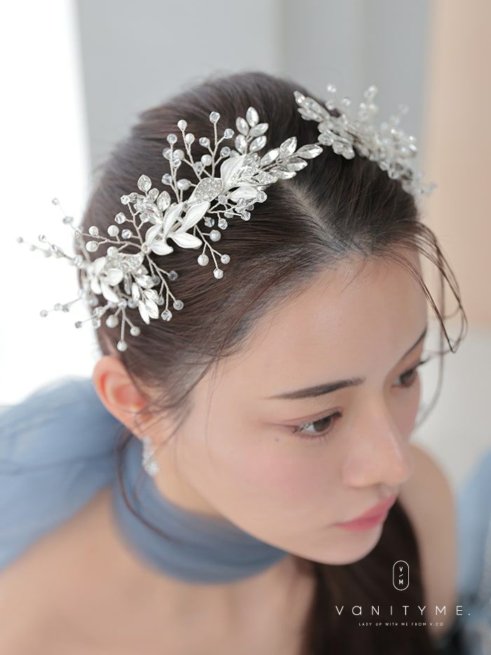 ヘッドドレス シルバー