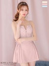 ROBE de FLEURS ローブドフルール チェックビジューサイドリボンセットアップミニキャバドレス fm3722