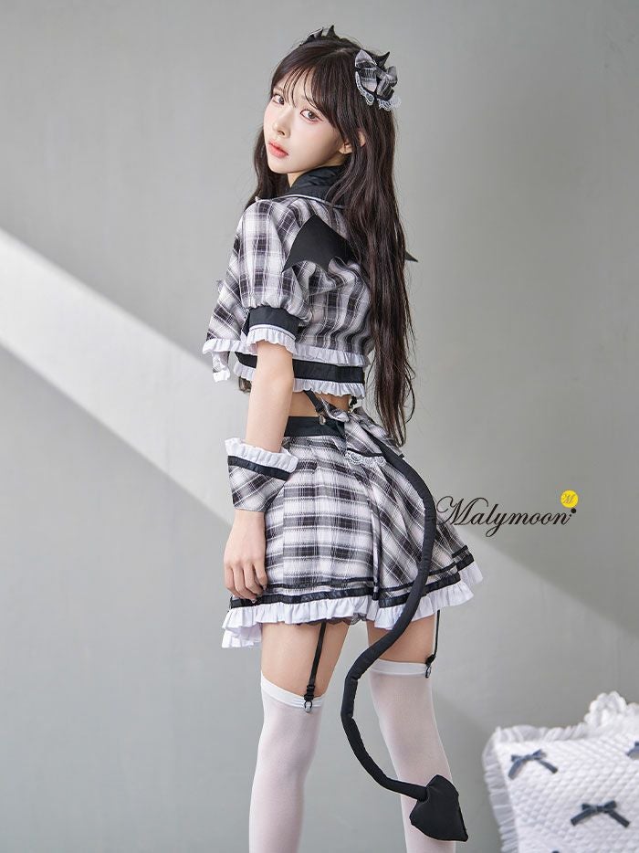 10点セット】Malymoon/マリームーン チェックデビル制服コスチューム