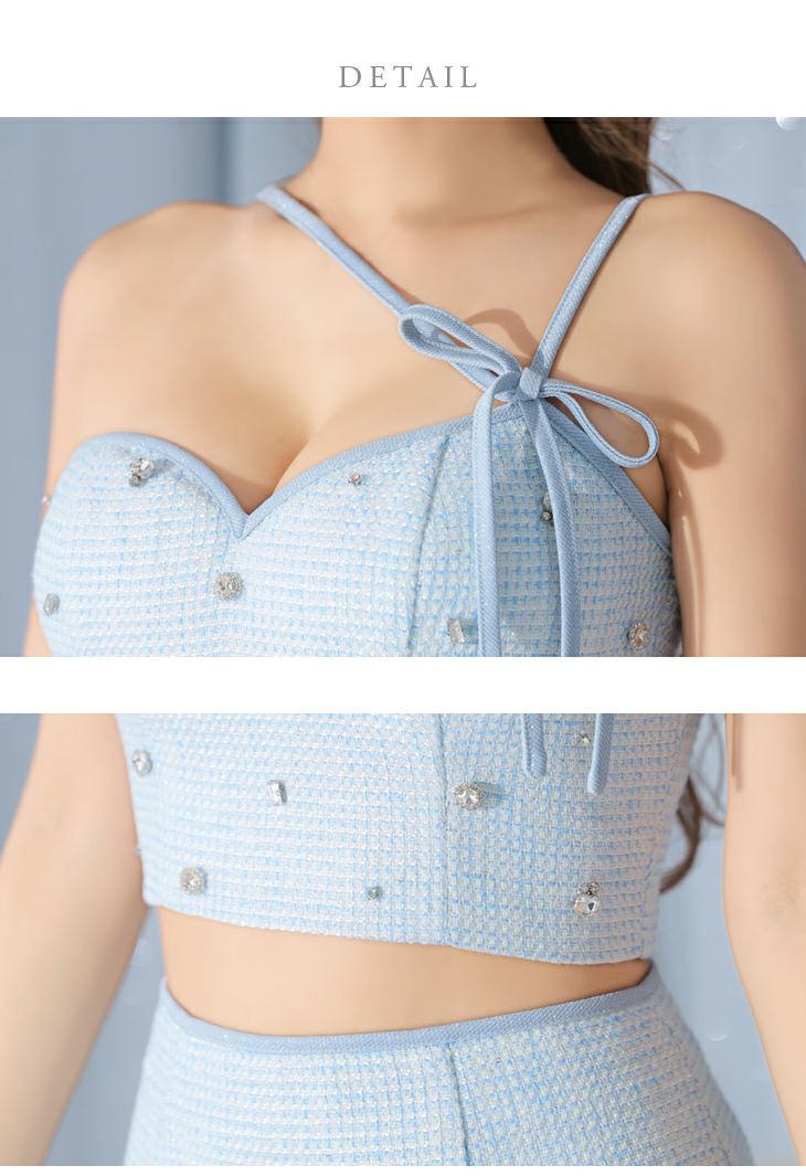 ROBE de FLEURS ローブドフルール サイドポイントリボンビジュー