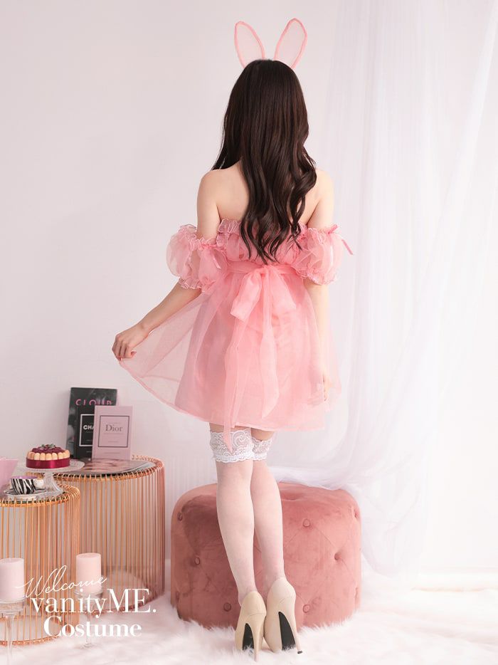 【6点セット】Flower Tulle BUNNY フラワーチュールバニー[ピンク] vcsbn-23341-3