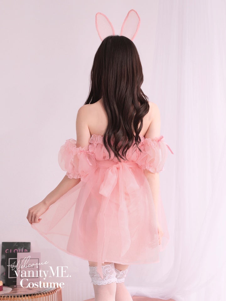 【6点セット】Flower Tulle BUNNY フラワーチュールバニー[ピンク] vcsbn-23341-3