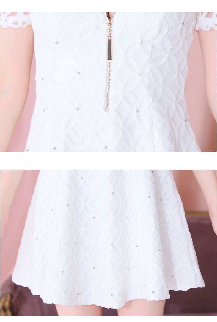 ROBE de FLEURS ローブドフルール シースルーレースビジューバスト
