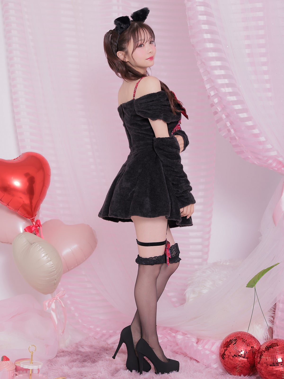 【4点セット】オフショル黒猫 #SAILOR CAT. vcsot-230537-2