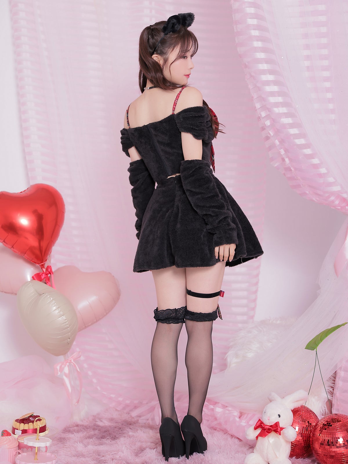 【4点セット】オフショル黒猫 #SAILOR CAT. vcsot-230537-2