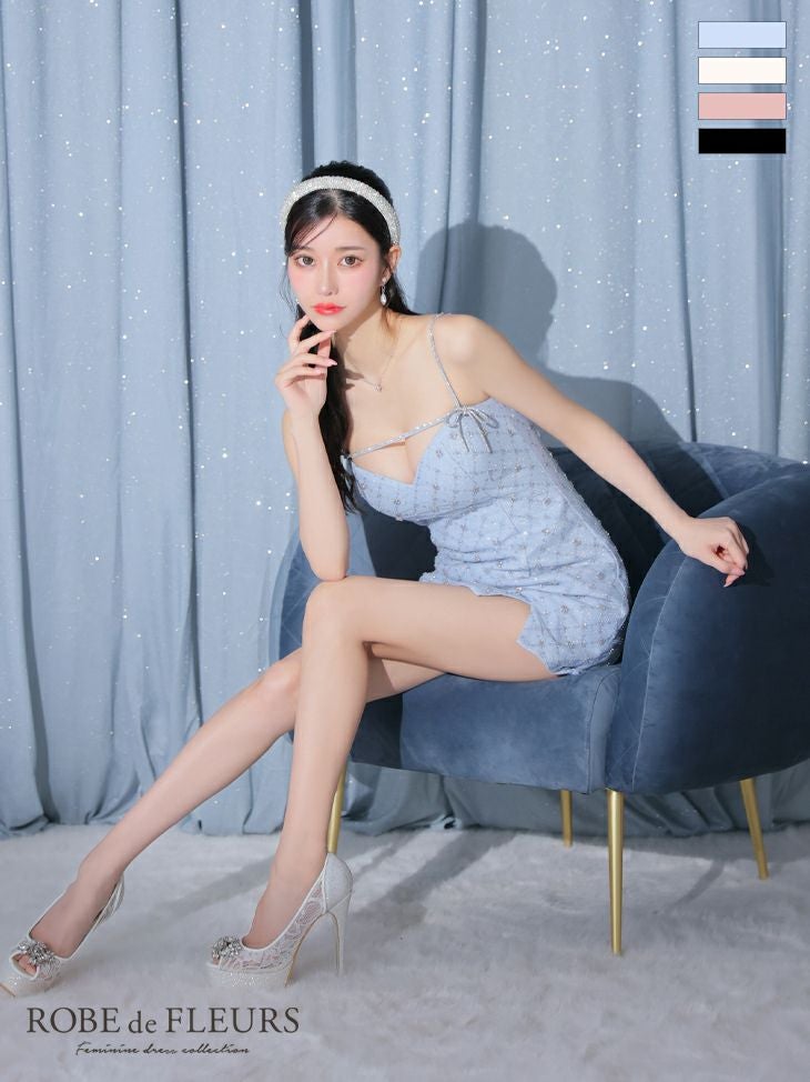 ROBE de FLEURS ローブドフルール ビジューリボンハートカット