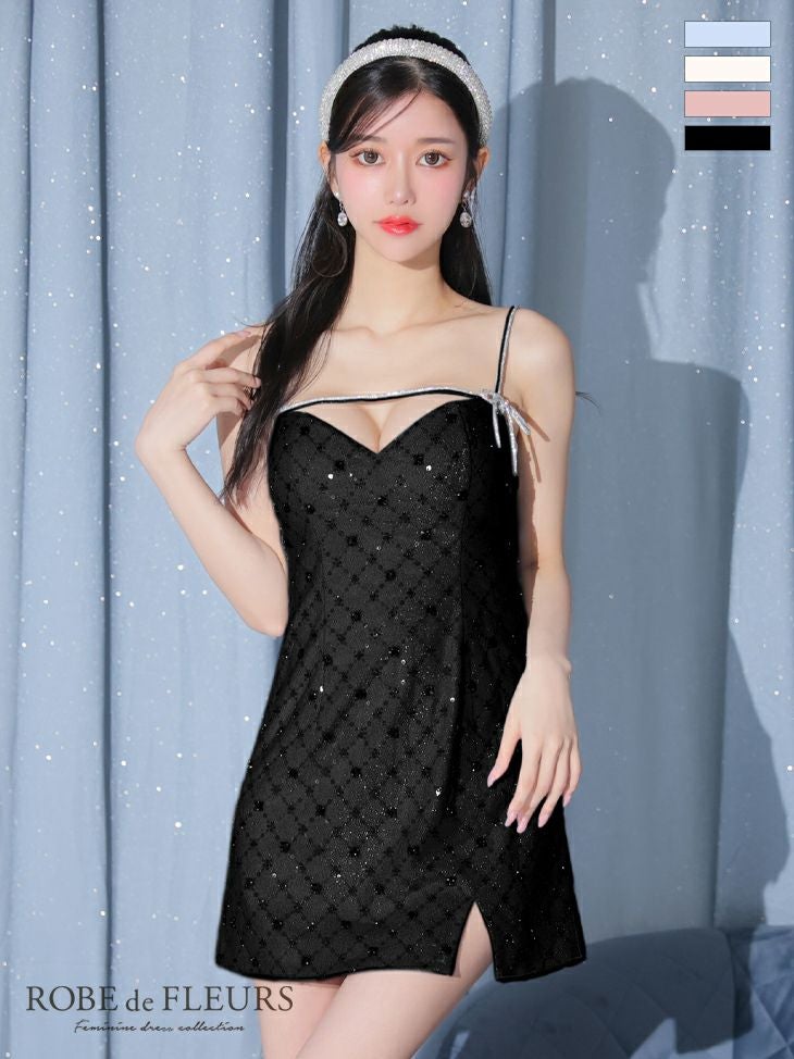 ROBE de FLEURS ローブドフルール ビジューリボンハートカット