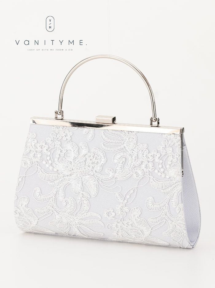 haremode ハレモード フォーマル 刺繍デザイン クラッチバッグ パーティーバッグ ベージュ・シルバー・ブラック vim-am-5069