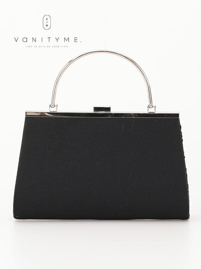 haremode ハレモード フォーマル 刺繍デザイン クラッチバッグ パーティーバッグ ベージュ・シルバー・ブラック vim-am-5069