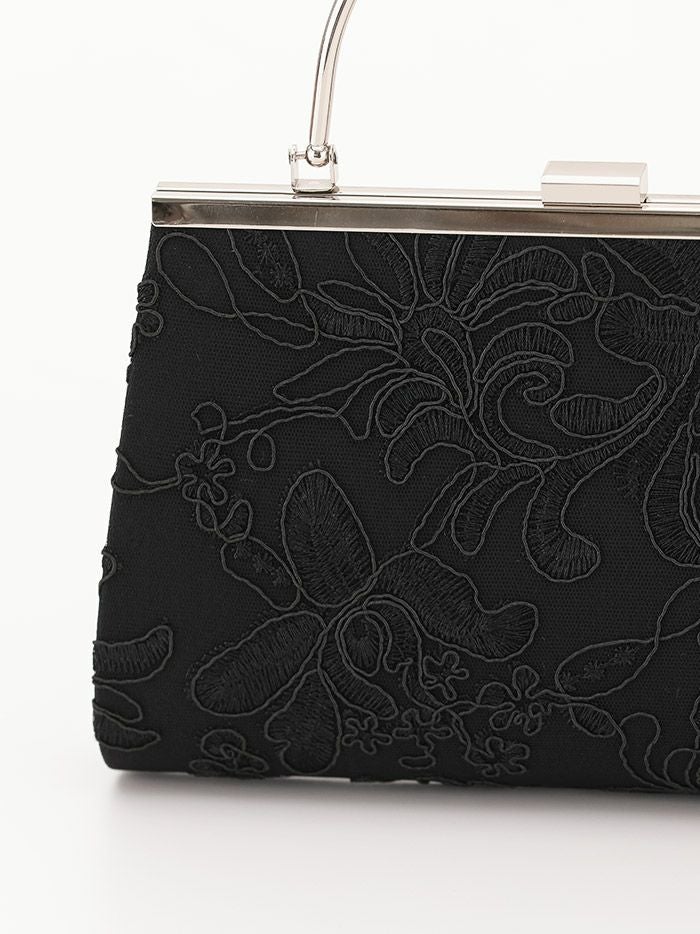 haremode ハレモード フォーマル 刺繍デザイン クラッチバッグ パーティーバッグ ベージュ・シルバー・ブラック vim-am-5069