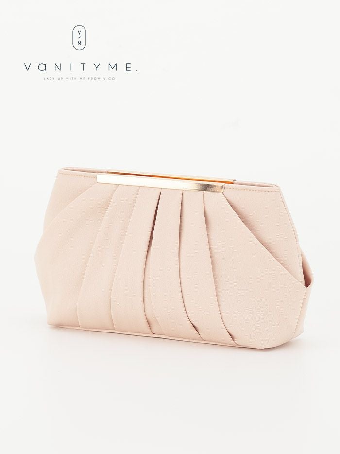 haremode ハレモード フォーマル タックデザイン クラッチバッグ パーティーバッグ ベージュ・シルバー・ブラック vim-am-5070