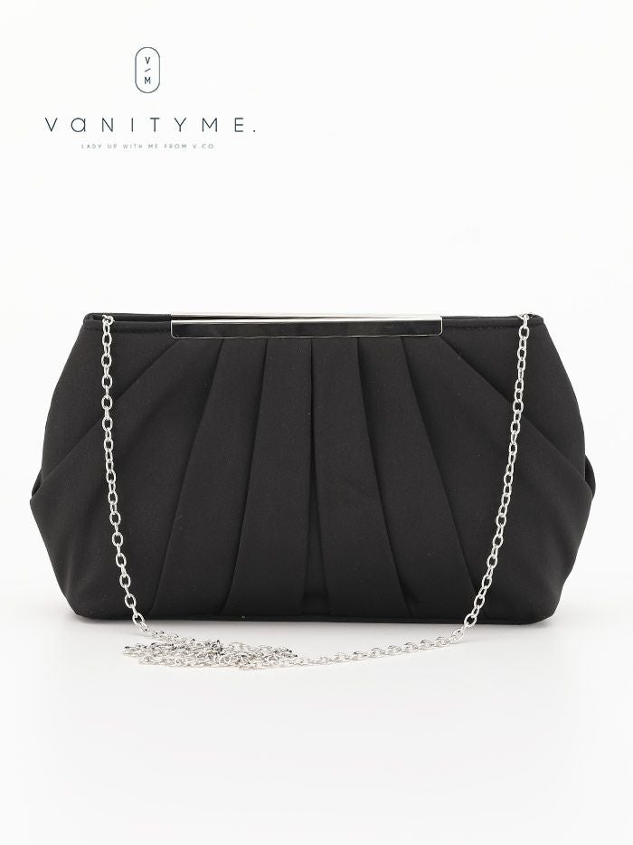 haremode ハレモード フォーマル タックデザイン クラッチバッグ パーティーバッグ ベージュ・シルバー・ブラック vim-am-5070