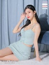 ROBE de FLEURS ローブドフルール トリプルミニリボンスパンコールセットアップキャバドレス fm3543