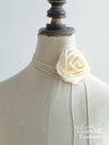 サテンローズコサージュリボンチョーカー vcsit-2478