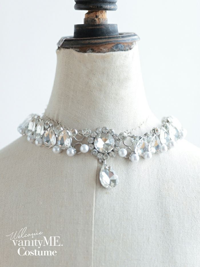 #ビジュー&パールネックレス