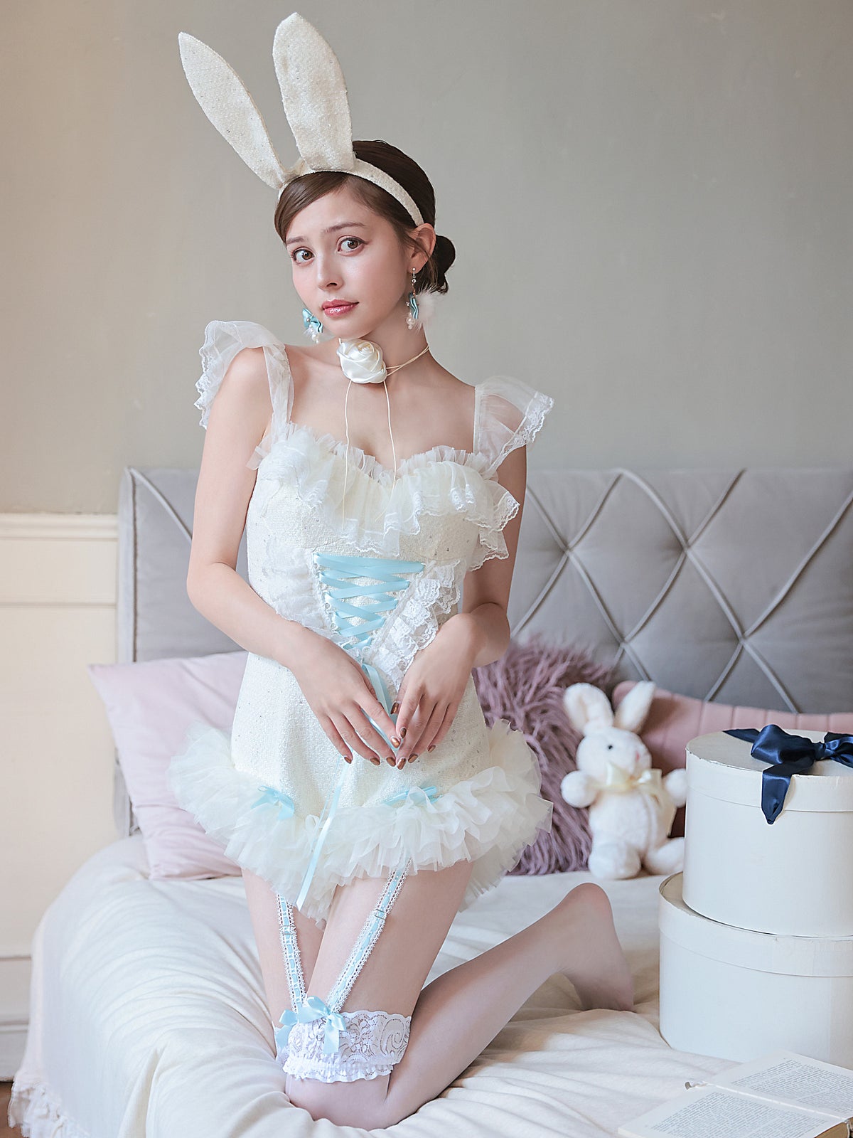 【2点セット】ballet core bunny. バレエコアバニー アイボリー vcsbn-240318-2