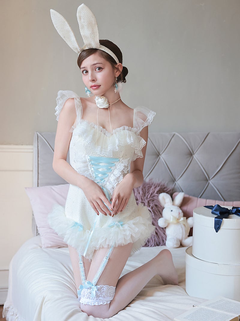 【2点セット】ballet core bunny. バレエコアバニー アイボリー vcsbn-240318-2