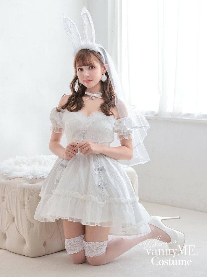 vanityme ホワイトクリスマスバニードレス 2点セット】Bridal Bunny. ブライダルバニー ホワイト vcsbn-240320-2b