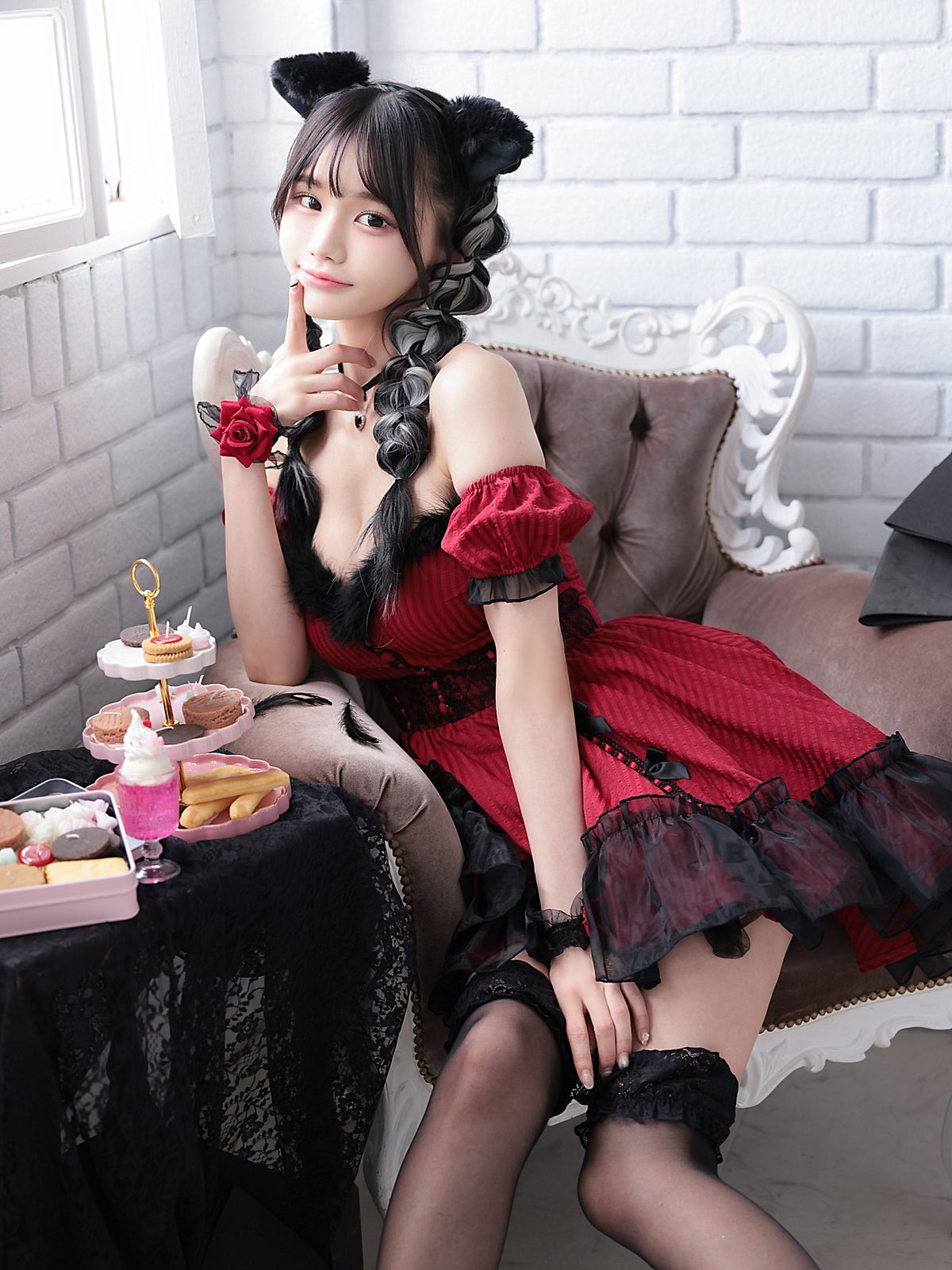 【2点セット】Gothic Cat. ゴシックキャット #LadyRed レッド vcsot-240320-3b