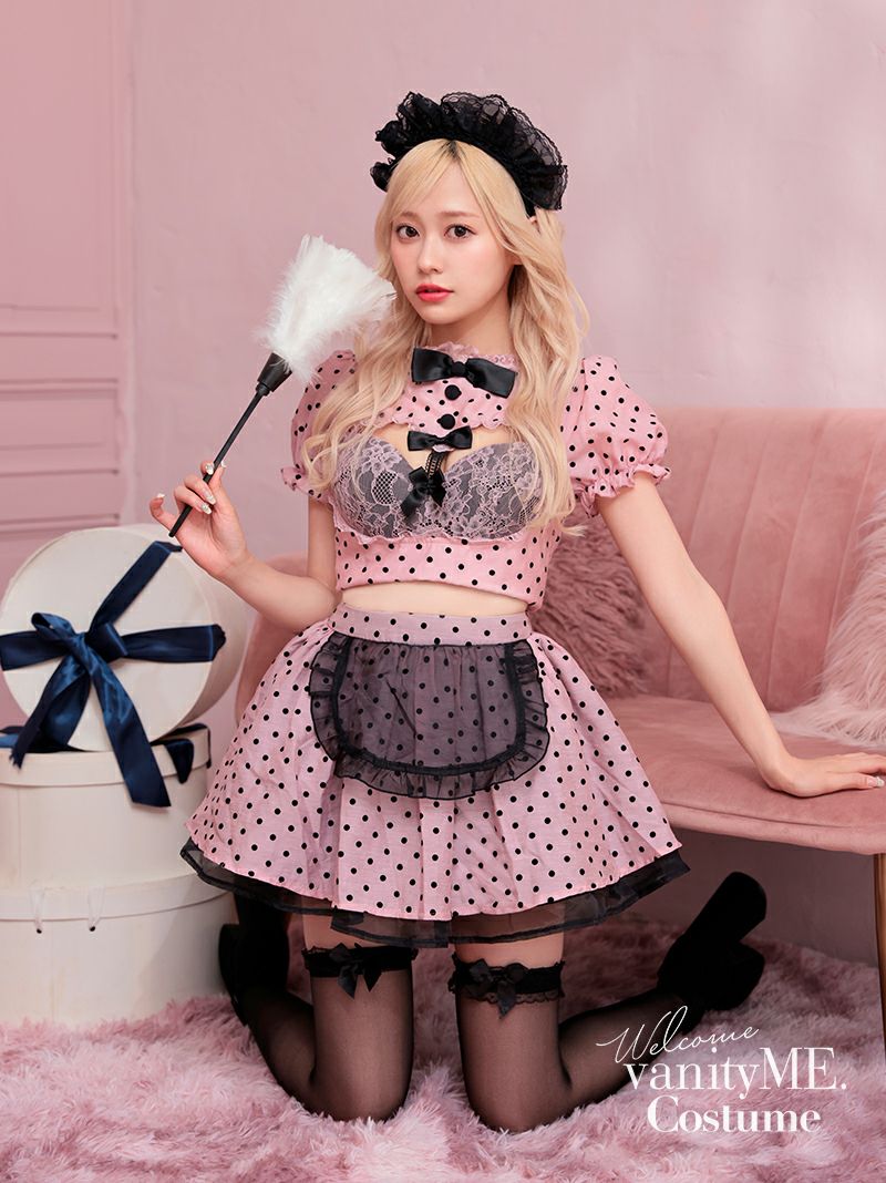 POLKA　DOTS Maid.   [ピンク]