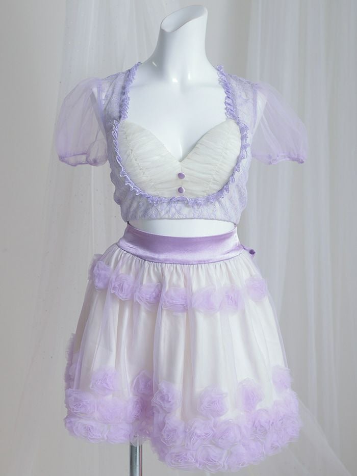 【3点セット】RoseTulle Bunny ラベンダー vcsbn-240317-3