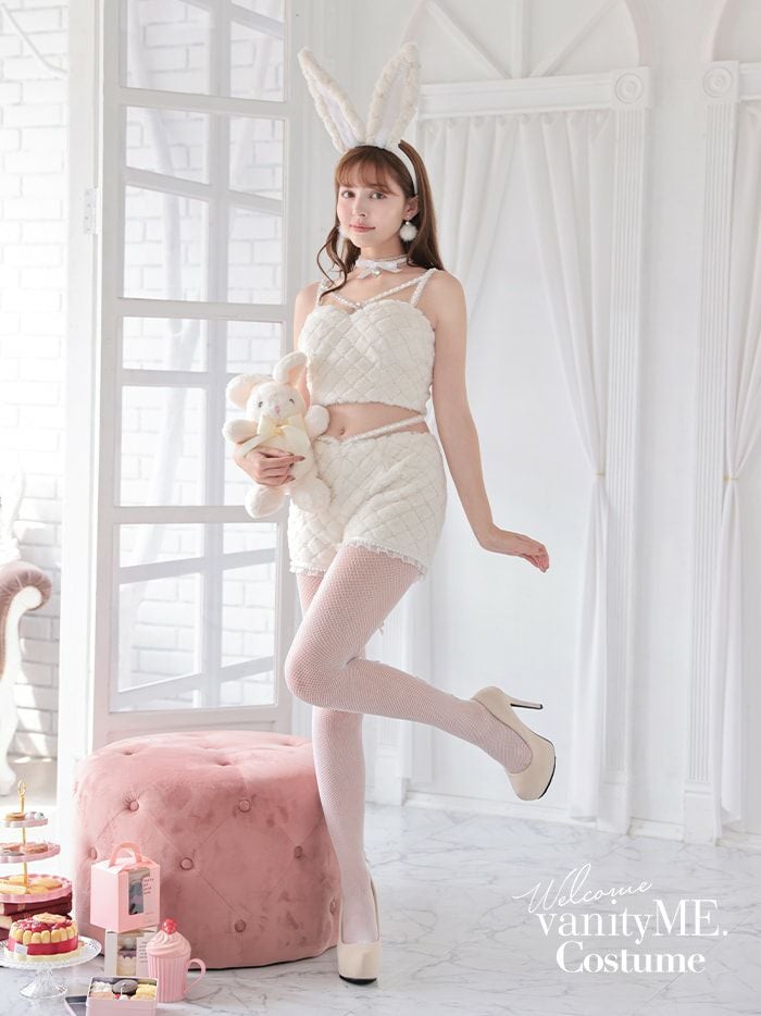 【3点セット】パールキルティングバニー パンツ ホワイト vcsbn-240315-2-na