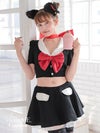【4点セット】 Ｔ Sailor Heroine Ribbon Cat. ブラック×レッド vcsct-23971-1