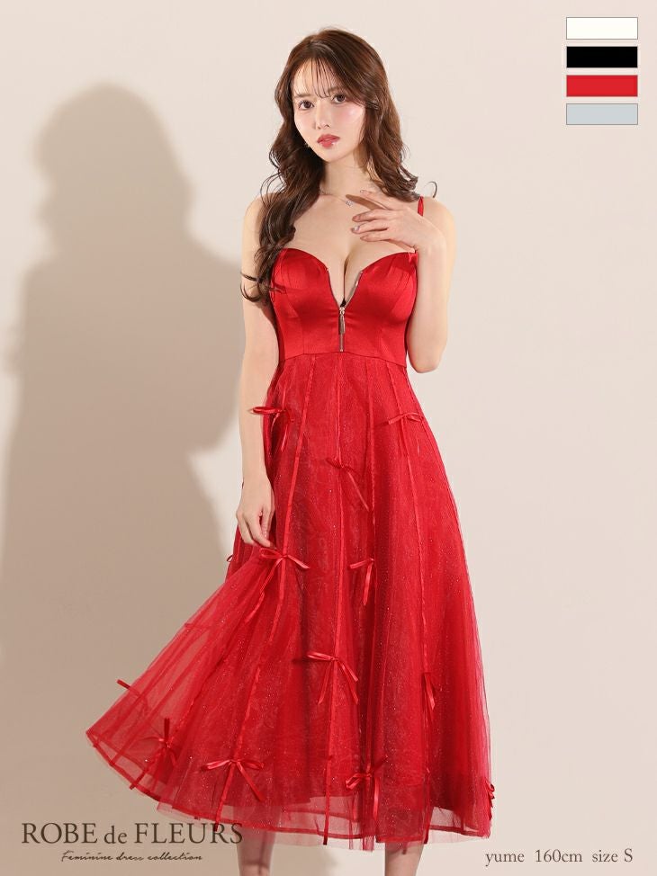 ROBE de FLEURS ローブドフルール センタージップフレアリボンチュール